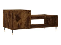 Discount Mesa de centro 100x50x45 cm derivados madeira carvalho fumado PT366734 Castanho