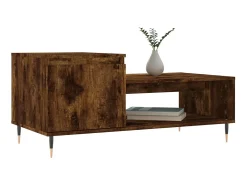 Discount Mesa de centro 100x50x45 cm derivados madeira carvalho fumado PT366734 Castanho