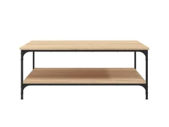 Mesa De Centro* Mesa de centro 100x100x40 cm derivados madeira carvalho sonoma PT794067 Castanho