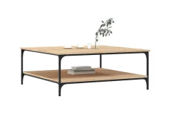 Mesa De Centro* Mesa de centro 100x100x40 cm derivados madeira carvalho sonoma PT794067 Castanho