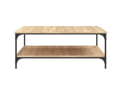 Mesa De Centro* Mesa de centro 100x100x40 cm derivados madeira carvalho sonoma PT794067 Castanho