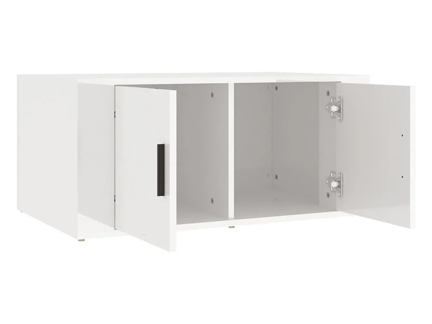 Mesa De Centro|vidaxl Mesa de centro 80x50x36 cm derivados madeira brilhante Branco