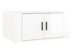 Mesa De Centro|vidaxl Mesa de centro 80x50x36 cm derivados madeira brilhante Branco