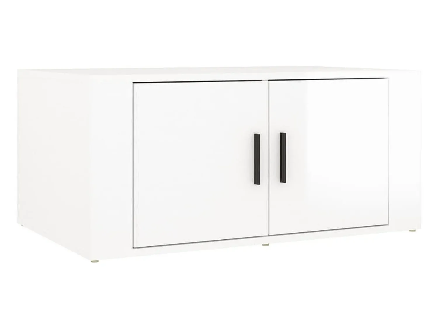 Mesa De Centro|vidaxl Mesa de centro 80x50x36 cm derivados madeira brilhante Branco
