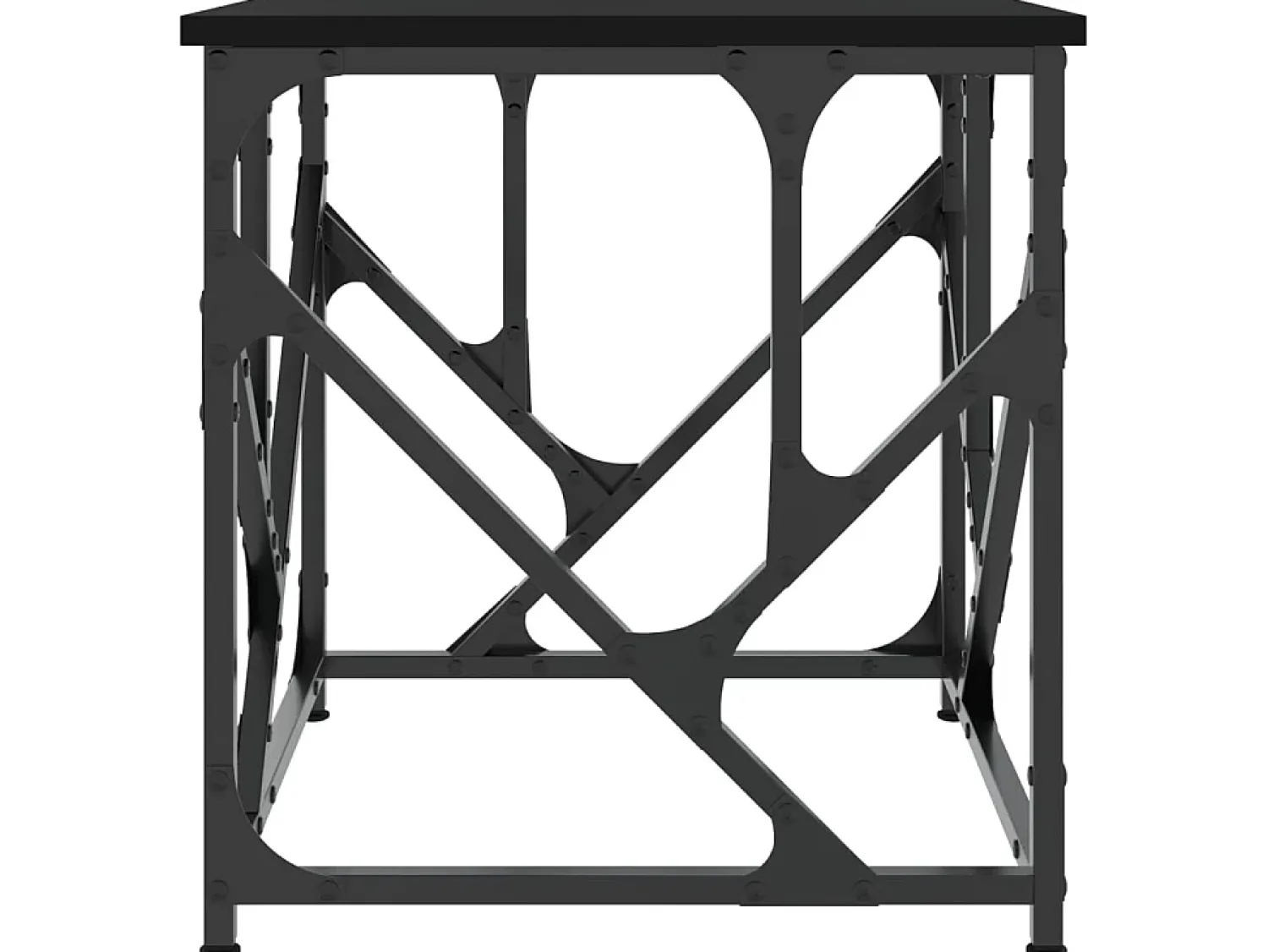 Mesa De Centro| Mesa de centro 45x45x47,5 cm derivados de madeira PT513467 Preto