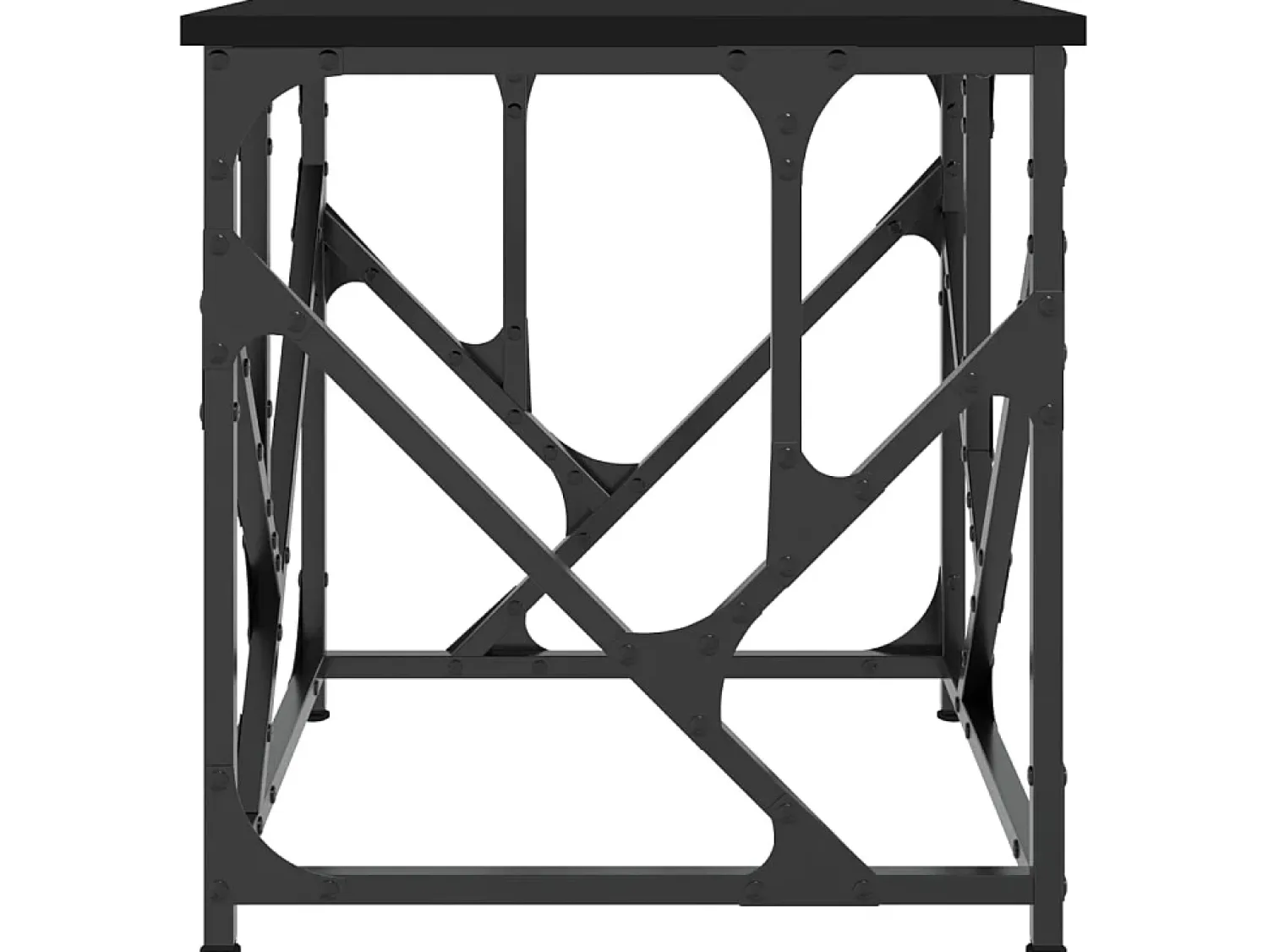Mesa De Centro| Mesa de centro 45x45x47,5 cm derivados de madeira PT513467 Preto