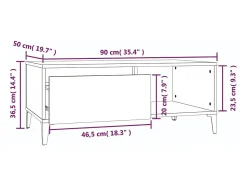vidaxl Mesa de centro 90x50x36,5 cm derivados madeira sonoma^ Mesa De Centro
