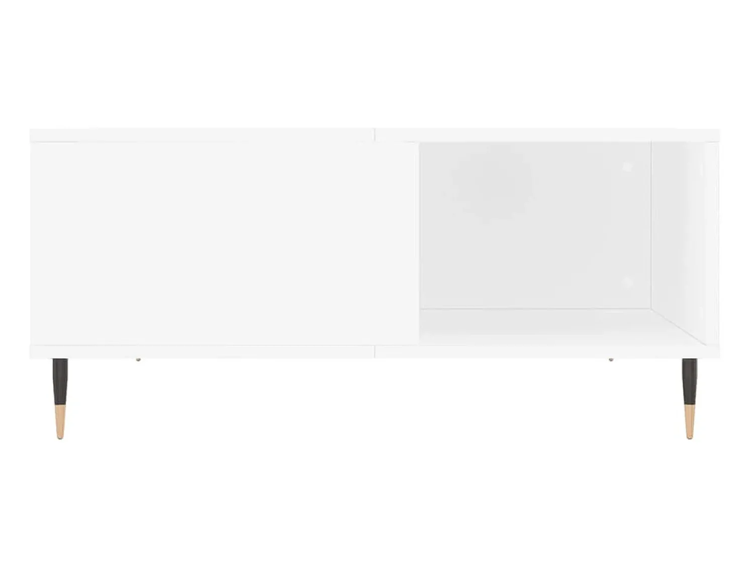 Outlet Mesa de centro 80x80x36,5 cm derivados de madeira PT365547 Branco