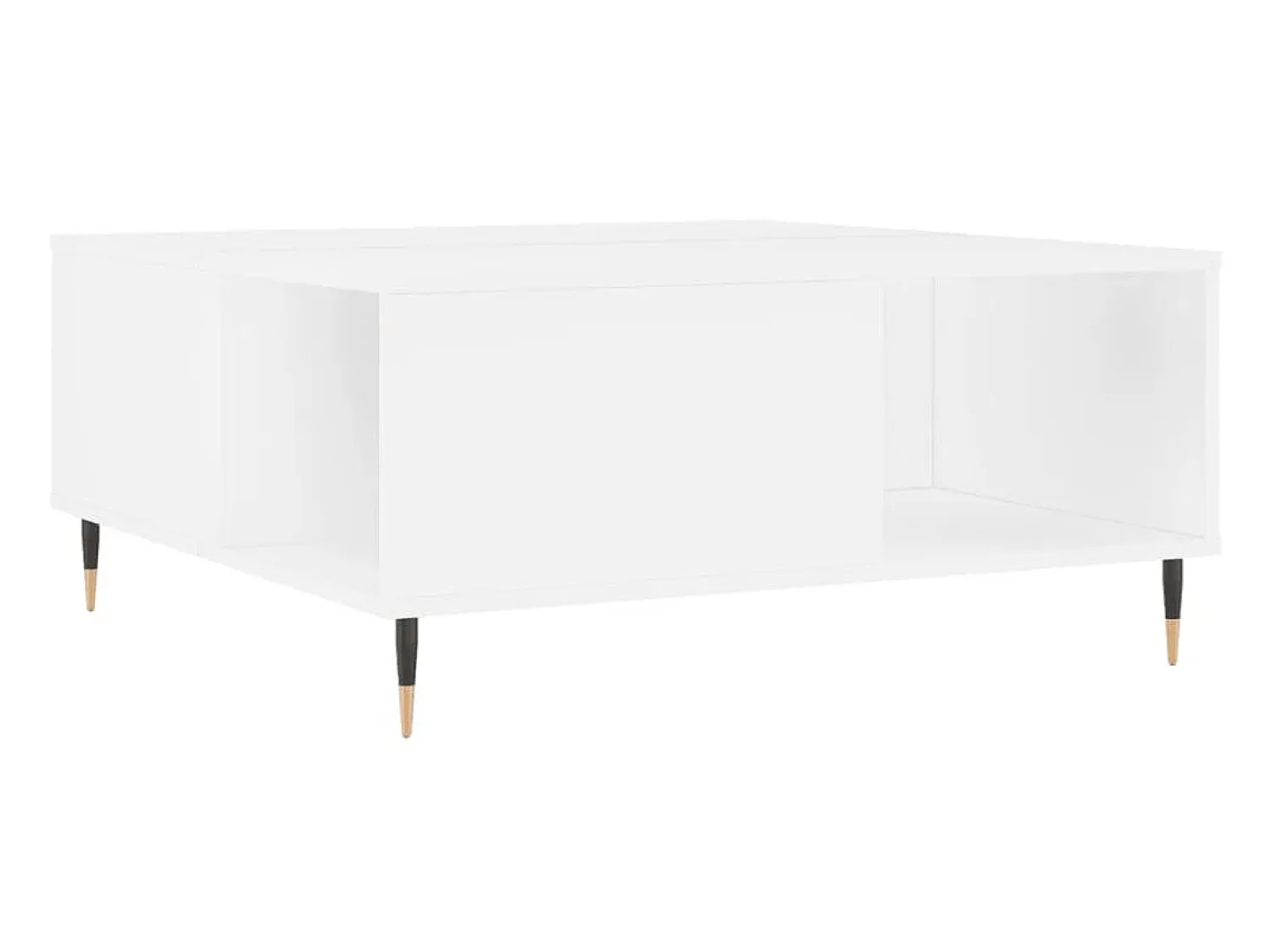 Outlet Mesa de centro 80x80x36,5 cm derivados de madeira PT365547 Branco
