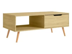 Mesa De Centro* Mesa de centro 100x49,5x43 cm derivados madeira carvalho sonoma PT224881 Castanho
