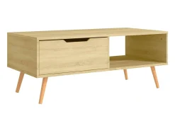 Mesa De Centro* Mesa de centro 100x49,5x43 cm derivados madeira carvalho sonoma PT224881 Castanho