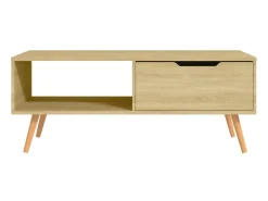 Mesa De Centro* Mesa de centro 100x49,5x43 cm derivados madeira carvalho sonoma PT224881 Castanho