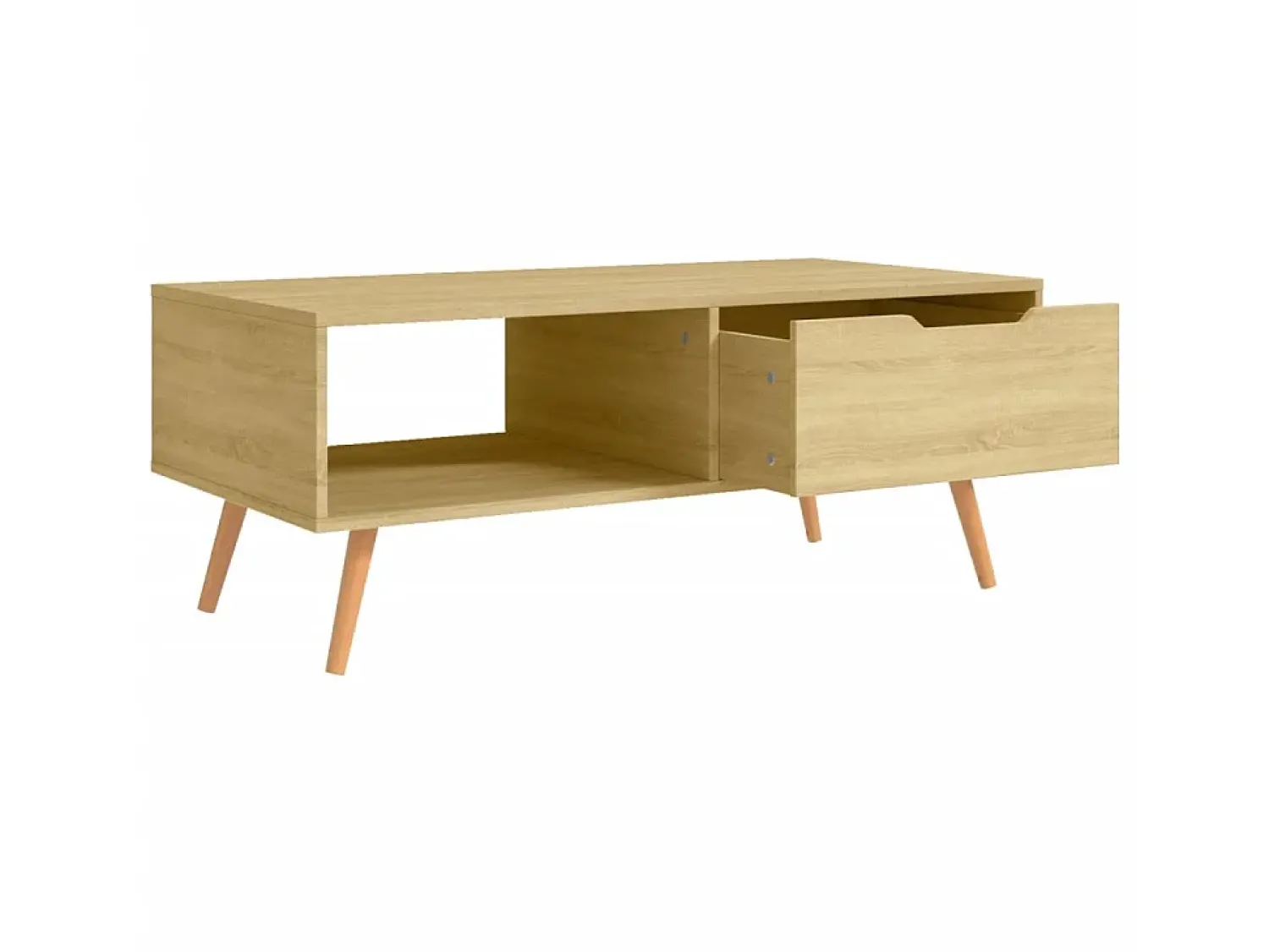 Mesa De Centro* Mesa de centro 100x49,5x43 cm derivados madeira carvalho sonoma PT224881 Castanho