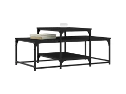 New Mesa de centro 102x60x45 cm derivados de madeira PT995187 Preto