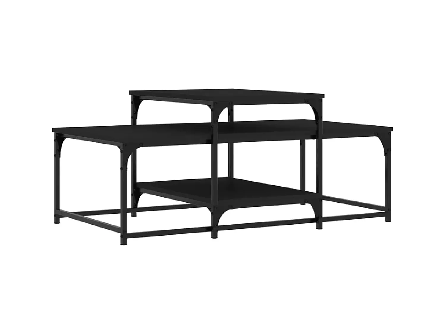 New Mesa de centro 102x60x45 cm derivados de madeira PT995187 Preto