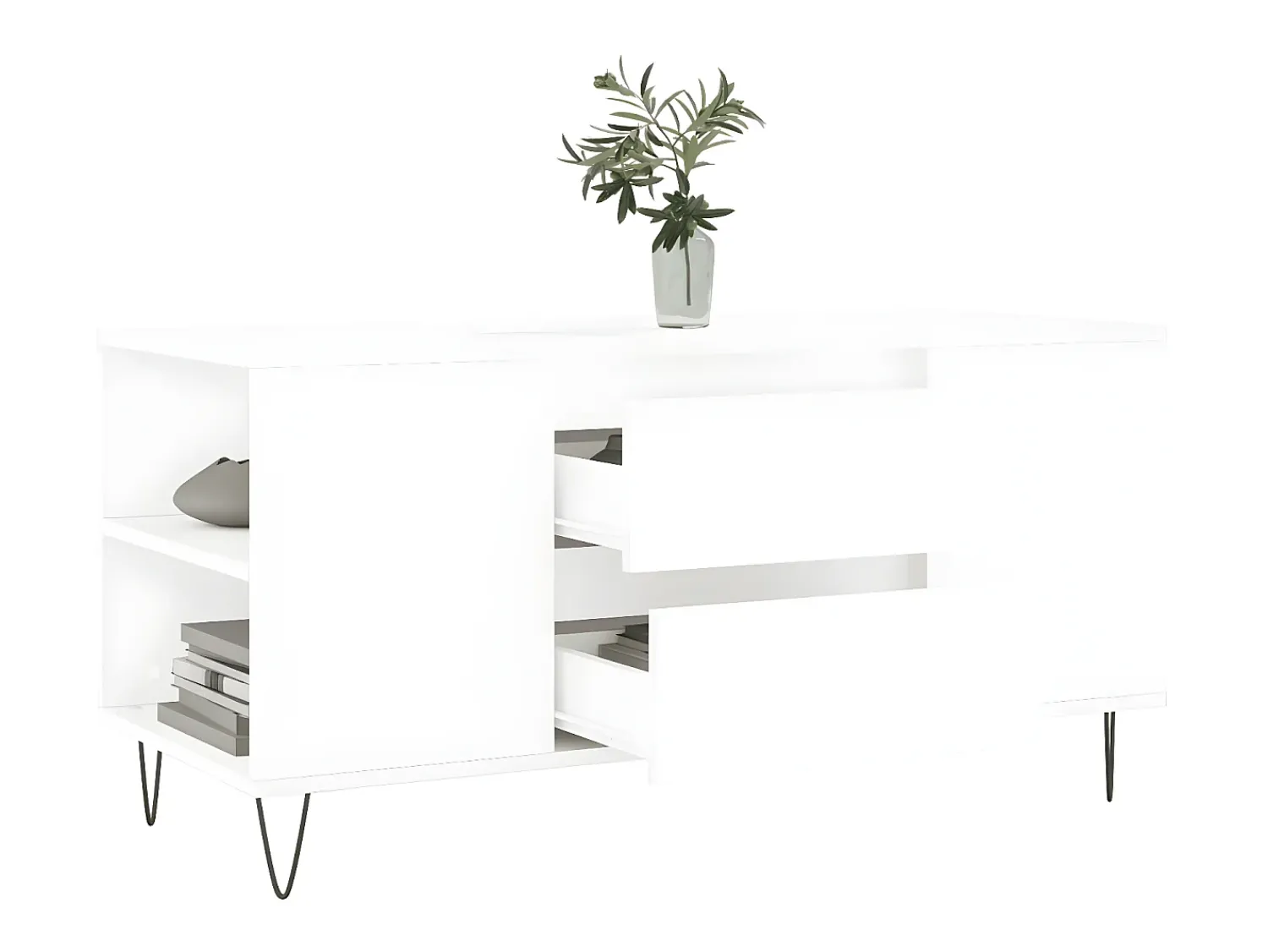 Mesa de centro 102x44,5x50 cm derivados de madeira PT212887^ Mesa De Centro