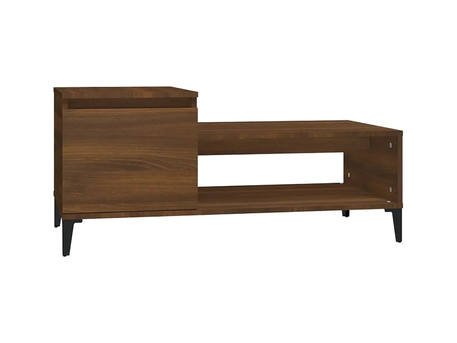 Mesa De Centro* Mesa de centro 100x50x45 cm derivados madeira carvalho PT362142 Castanho