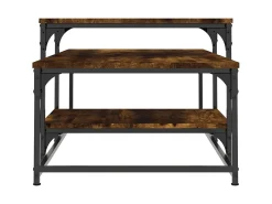 Mesa De Centro| Mesa de centro 102x60x45 cm derivados madeira carvalho fumado PT319411 Castanho