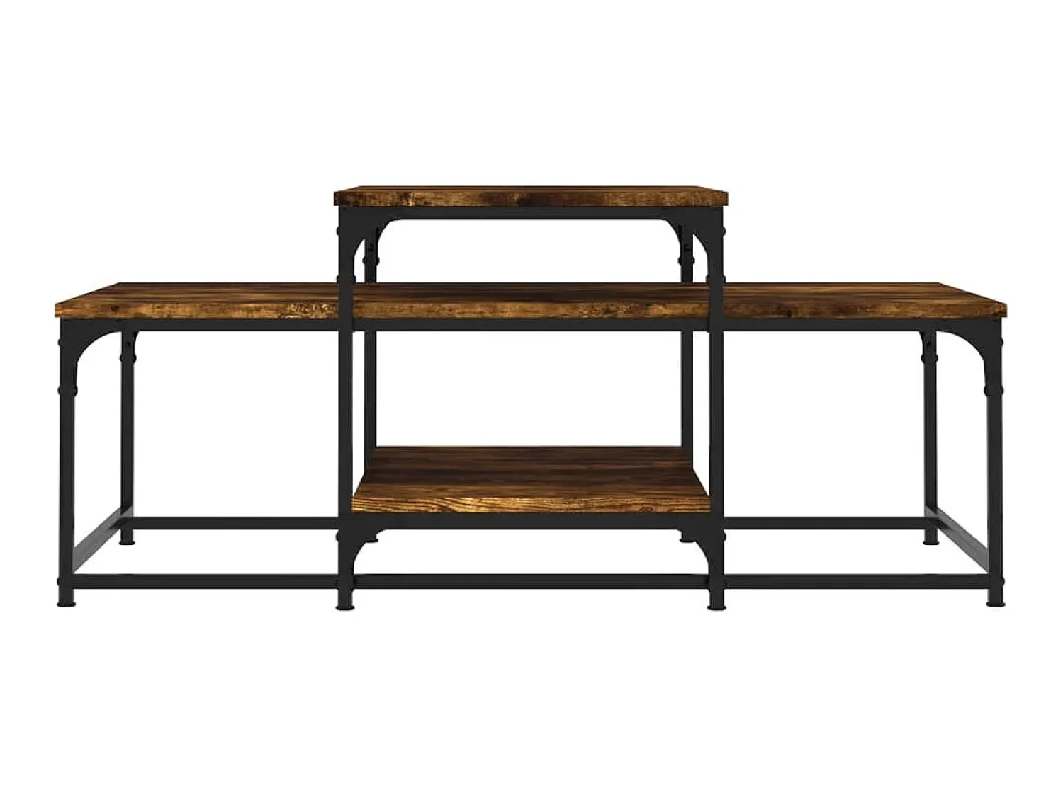 Mesa De Centro| Mesa de centro 102x60x45 cm derivados madeira carvalho fumado PT319411 Castanho