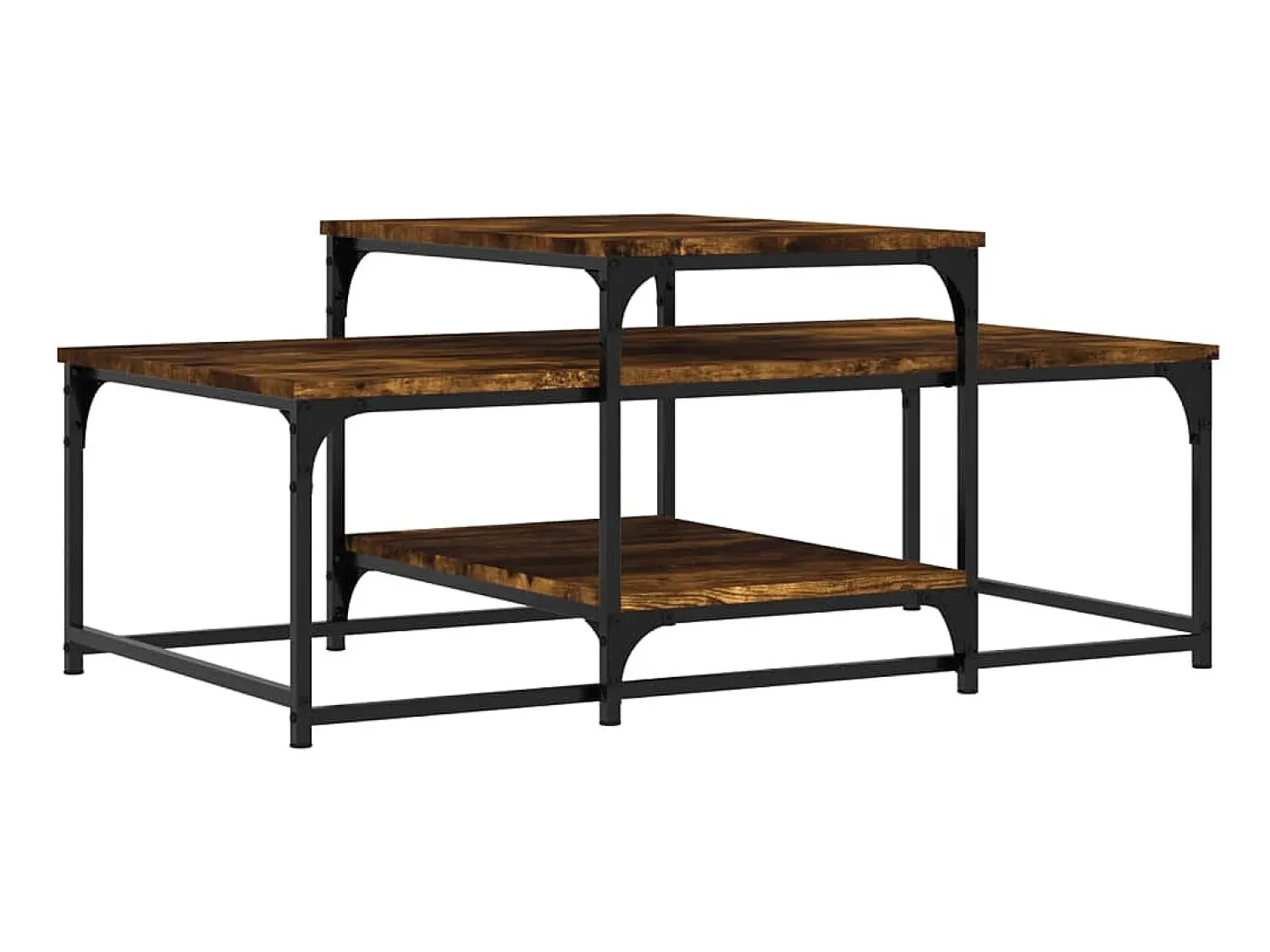 Mesa De Centro| Mesa de centro 102x60x45 cm derivados madeira carvalho fumado PT319411 Castanho