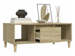 Best vidaxl Mesa de centro 90x50x36,5 cm derivados madeira carvalho sonoma Natural claro