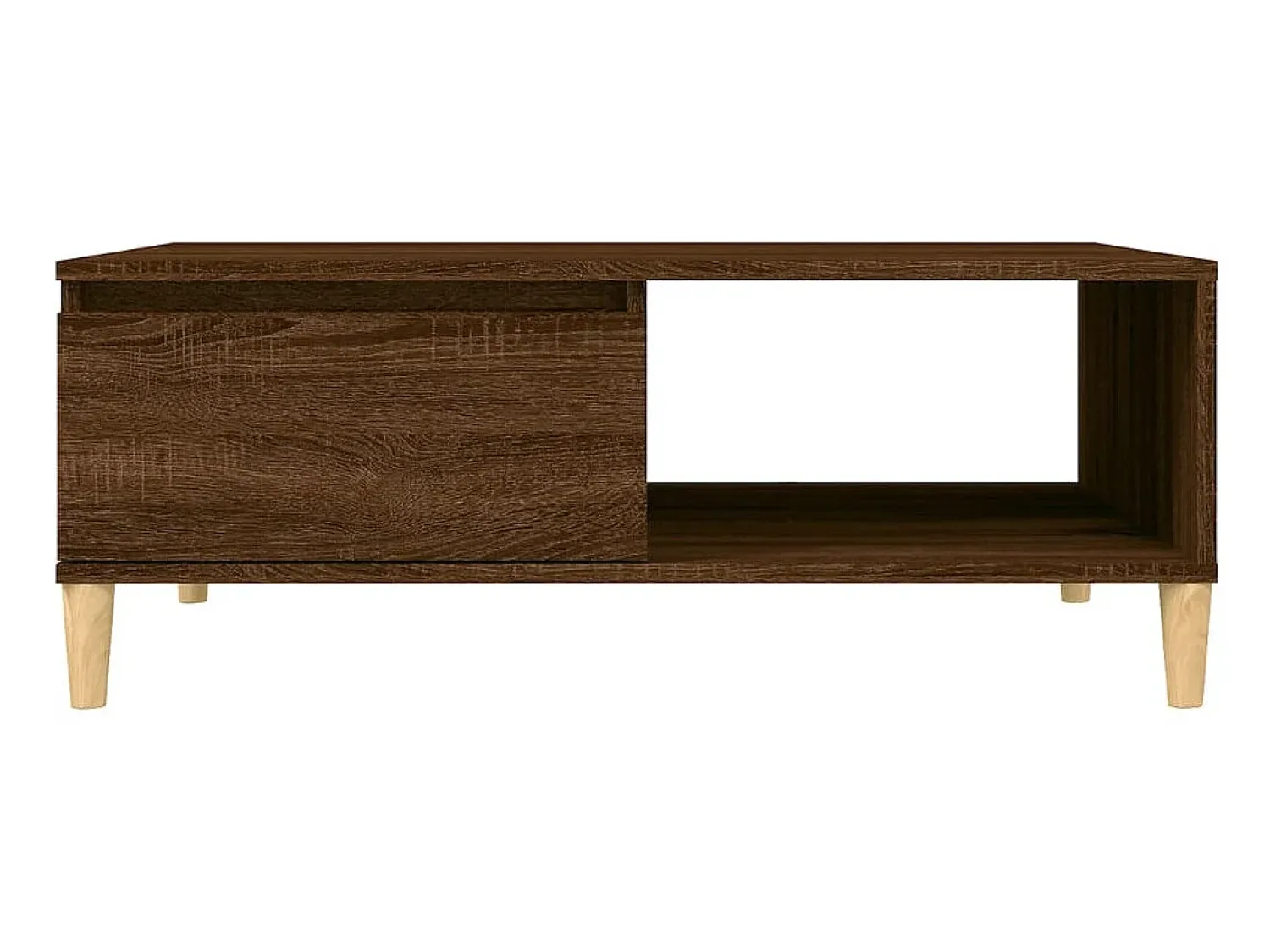 Mesa De Centro* Mesa de centro 90x60x35 cm derivados madeira carvalho PT728572 Castanho