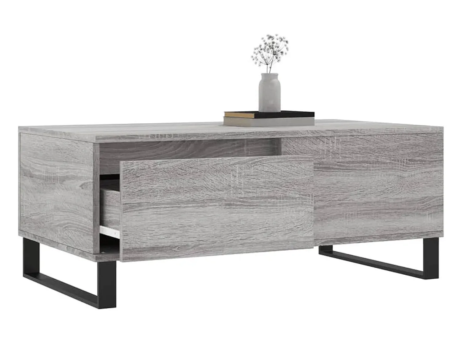 Mesa de centro 90x50x36,5 cm derivados madeira sonoma PT682061^ Mesa De Centro