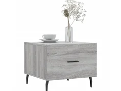 New Mesa de centro 50x50x40 cm derivados madeira sonoma cinza PT349873 Cinzento