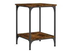 Mesa De Centro| Mesa de centro 40x40x55 cm derivados de madeira carvalho fumado PT664440 Castanho