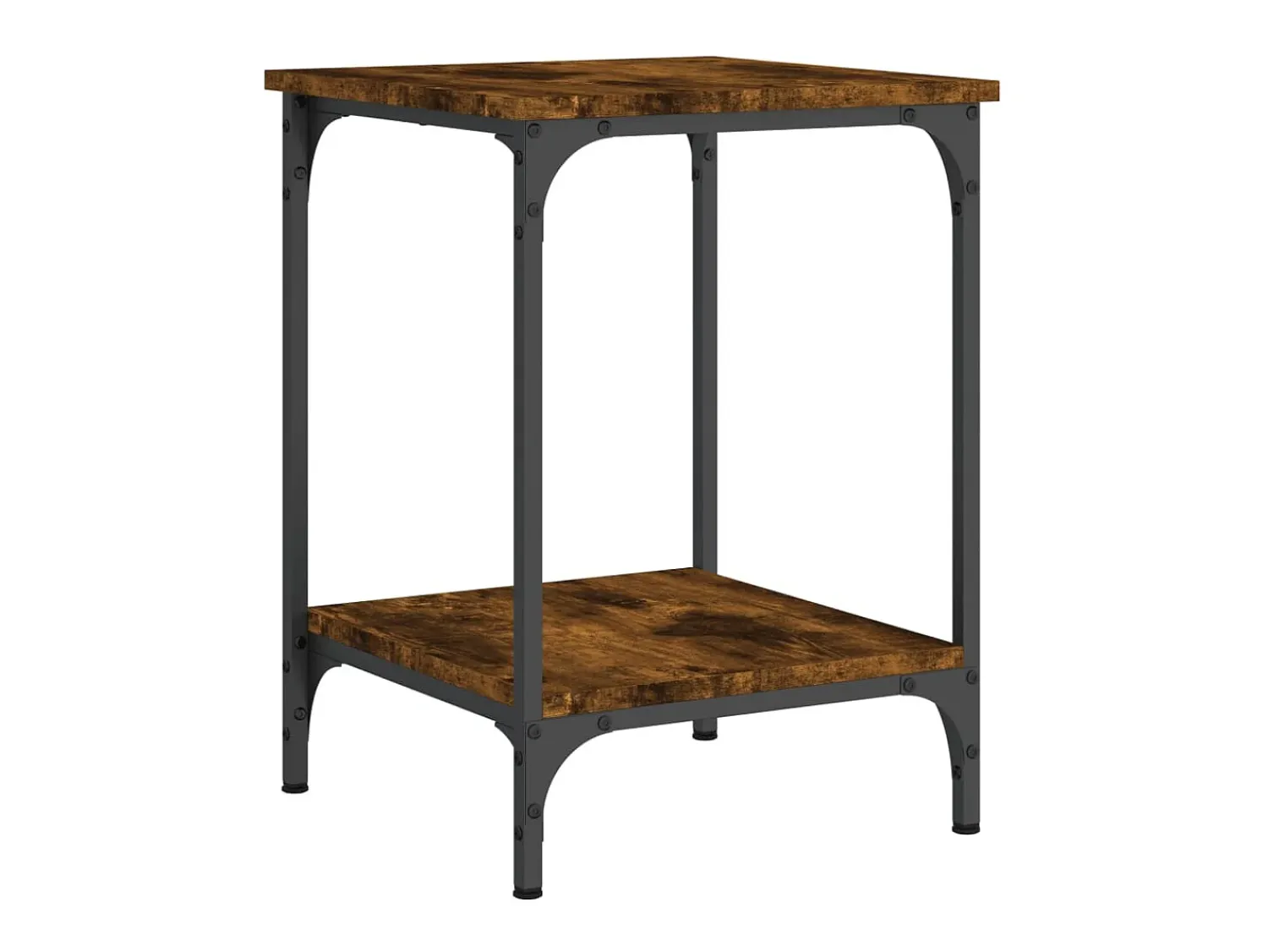 Mesa De Centro| Mesa de centro 40x40x55 cm derivados de madeira carvalho fumado PT664440 Castanho