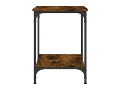 Mesa De Centro| Mesa de centro 40x40x55 cm derivados de madeira carvalho fumado PT664440 Castanho