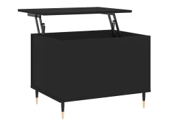 Mesa De Centro|vidaxl Mesa de centro 60x44,5x45 cm derivados de madeira Preto