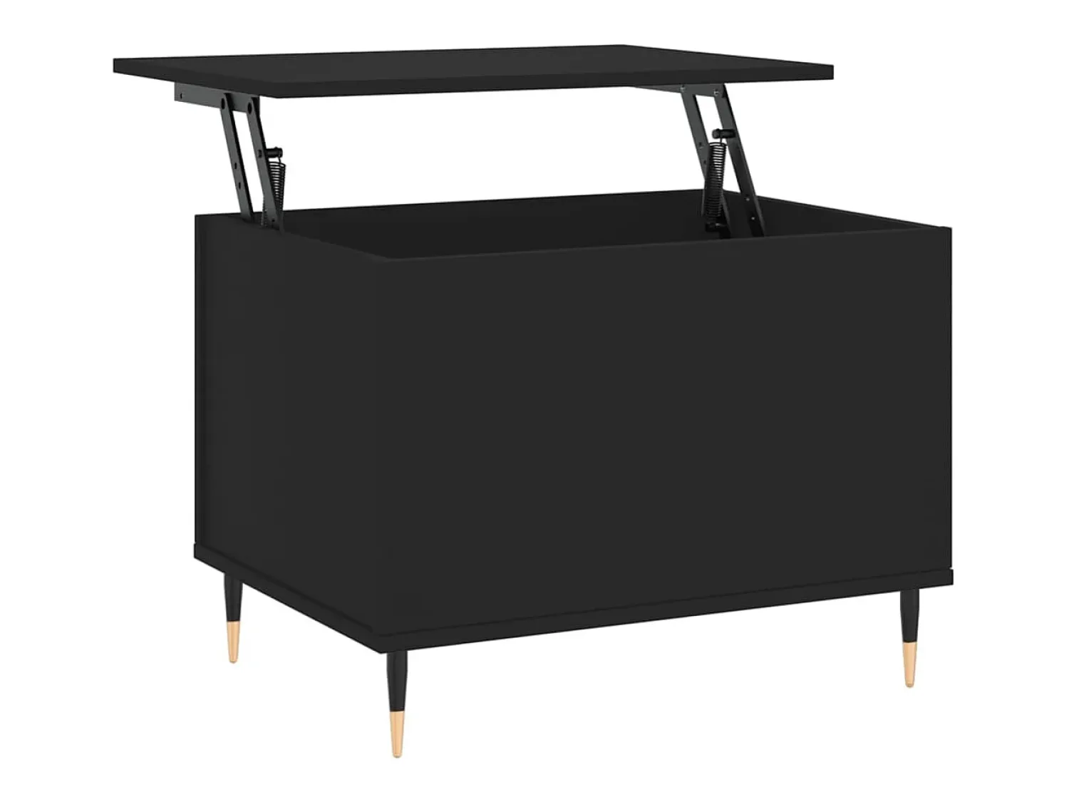 Mesa De Centro|vidaxl Mesa de centro 60x44,5x45 cm derivados de madeira Preto