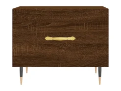 Mesa De Centro| Mesa de centro 50x50x40 cm derivados madeira carvalho PT802989 Castanho