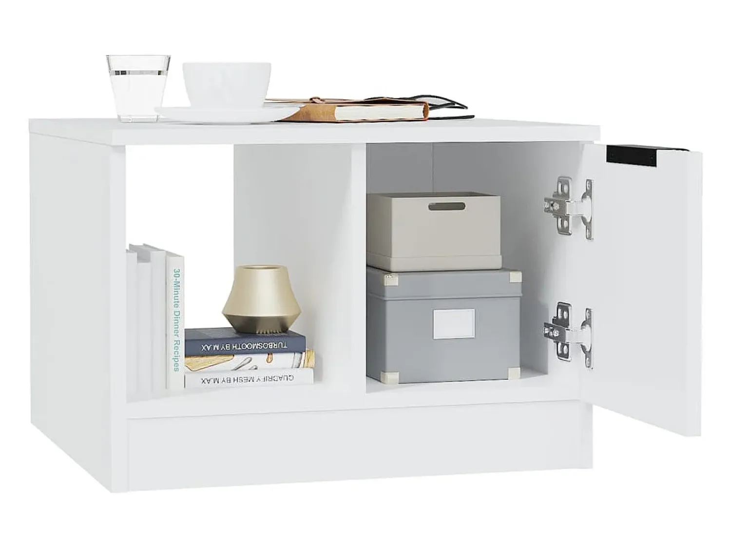 Sale vidaxl Mesa de centro 50x50x36 cm derivados de madeira Branco