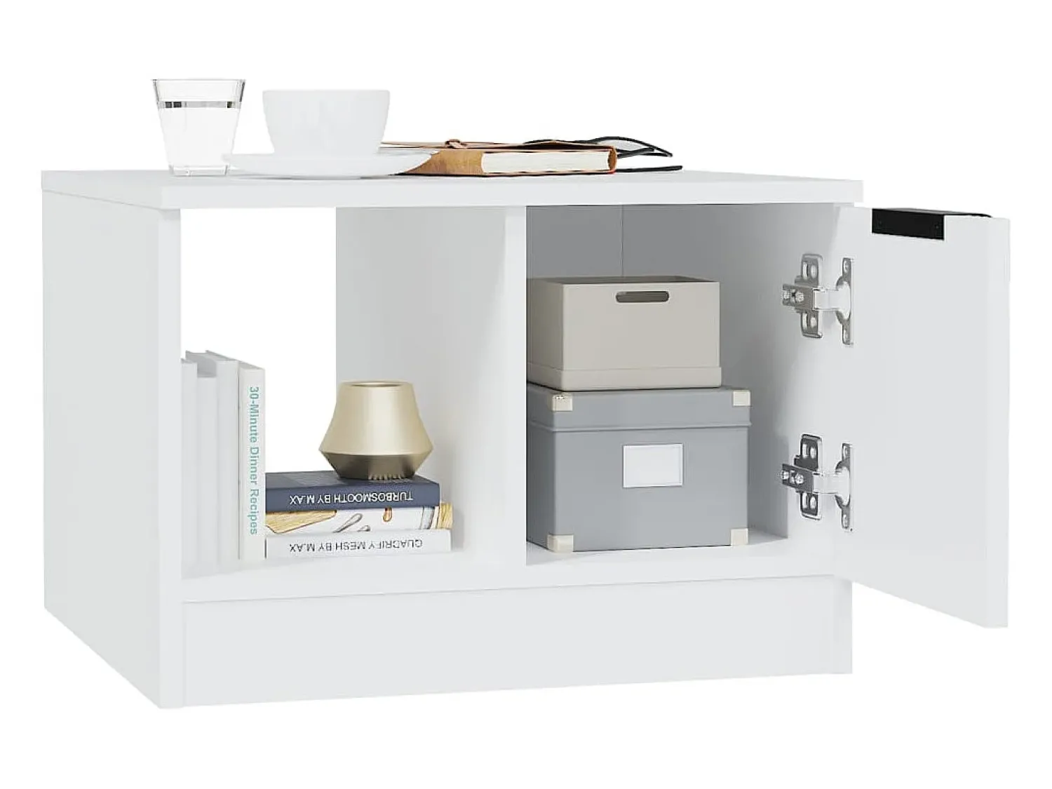 Sale vidaxl Mesa de centro 50x50x36 cm derivados de madeira Branco