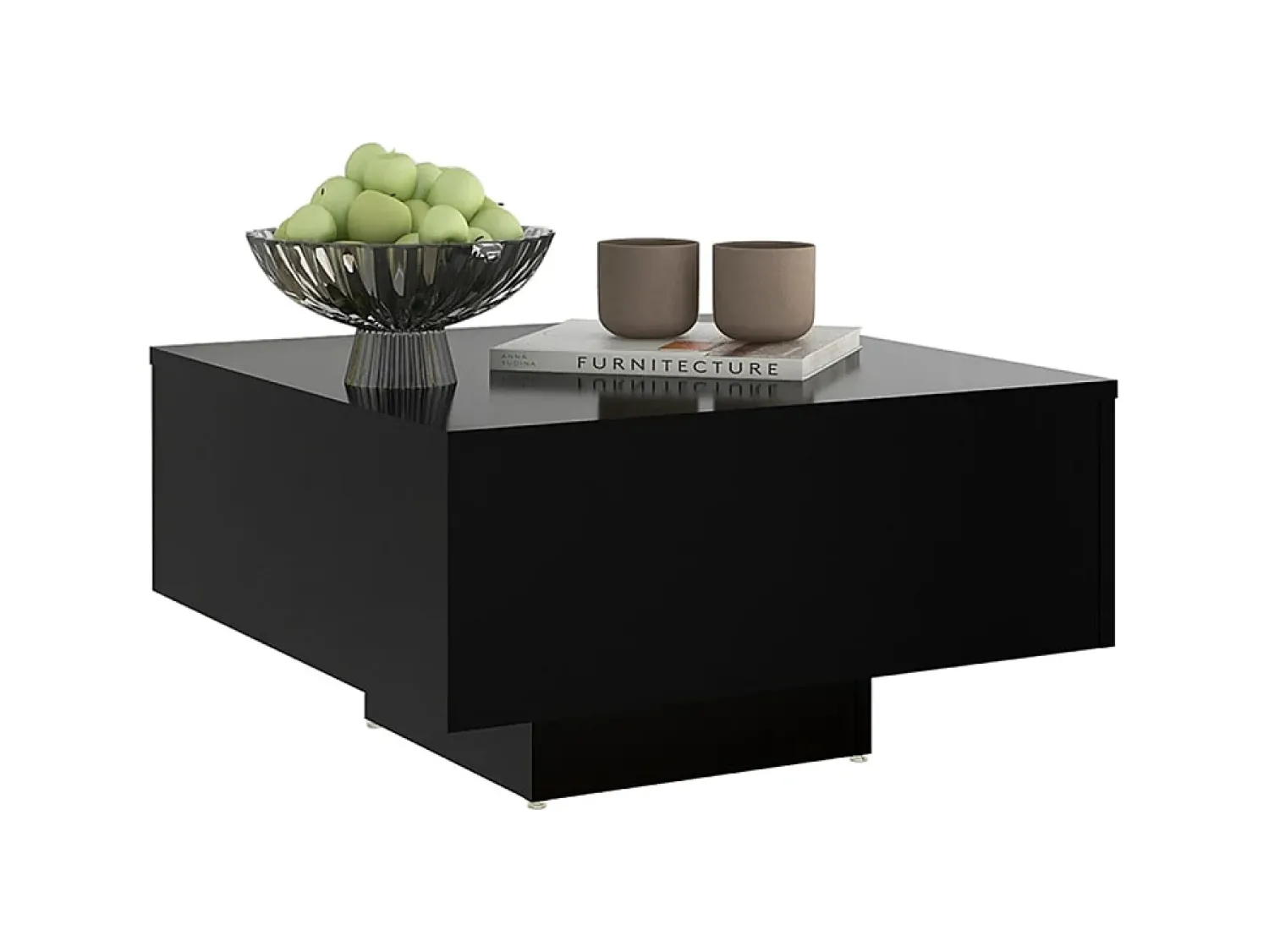 Mesa De Centro| Mesa de centro 60x60x31,5 cm derivados de madeira PT959368 Preto