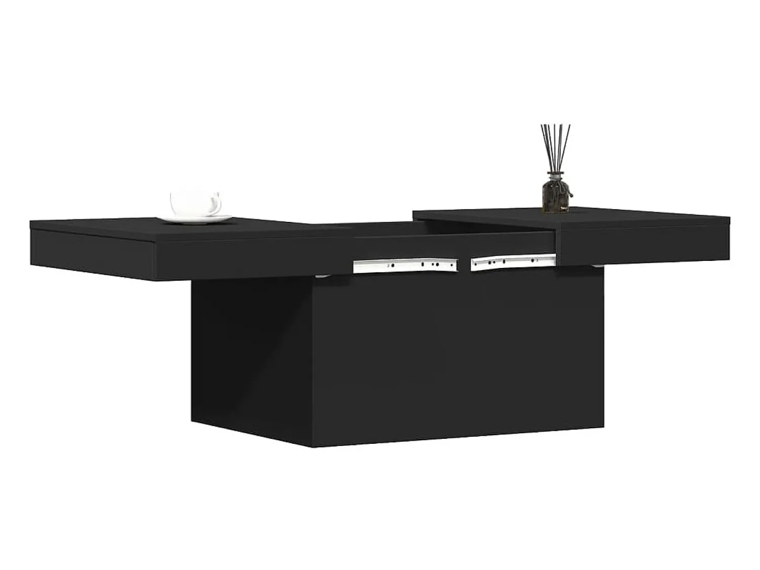 New Mesa de centro 80x55x40 cm derivados de madeira PT384339 Preto