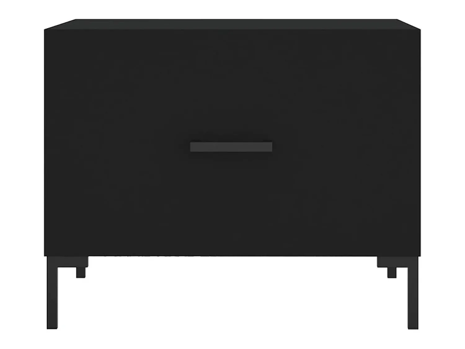 Mesa De Centro|vidaxl Mesa de centro 50x50x40 cm derivados de madeira Preto