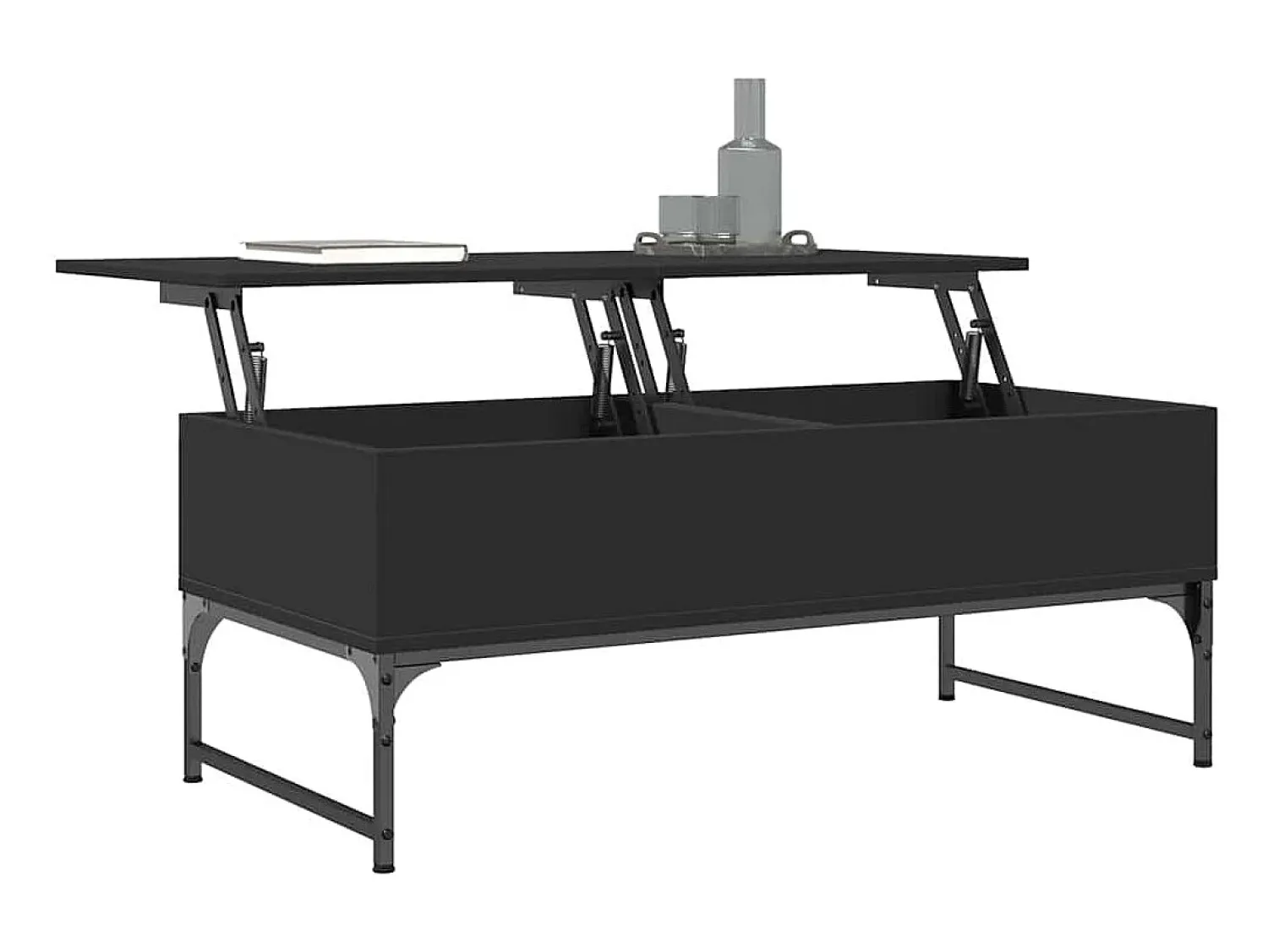 vidaxl Mesa de centro 100x50x40 cm derivados de madeira/metal^ Mesa De Centro
