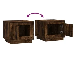 Mesa De Centro|vidaxl Mesa de centro 51x50x44 cm derivados madeira carvalho fumado Natural claro