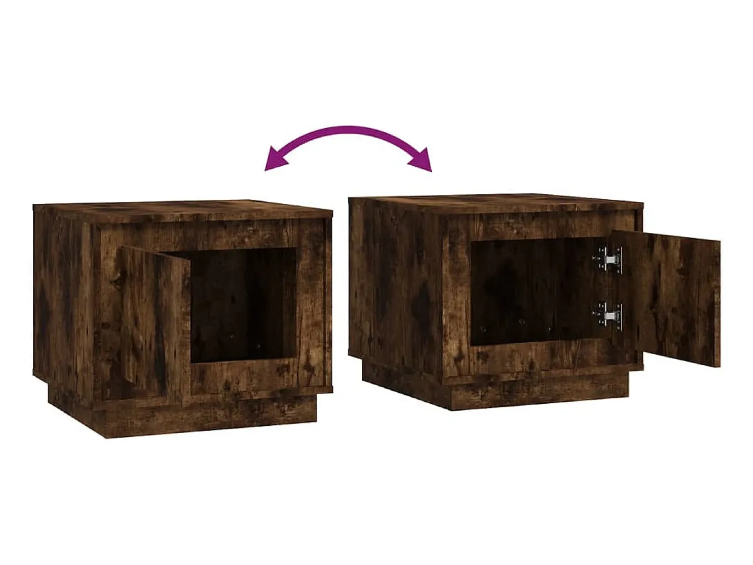 Mesa De Centro|vidaxl Mesa de centro 51x50x44 cm derivados madeira carvalho fumado Natural claro