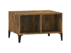 Hot Mesa de centro 60x50x36,5 cm derivados madeira carvalho fumado PT195946 Castanho
