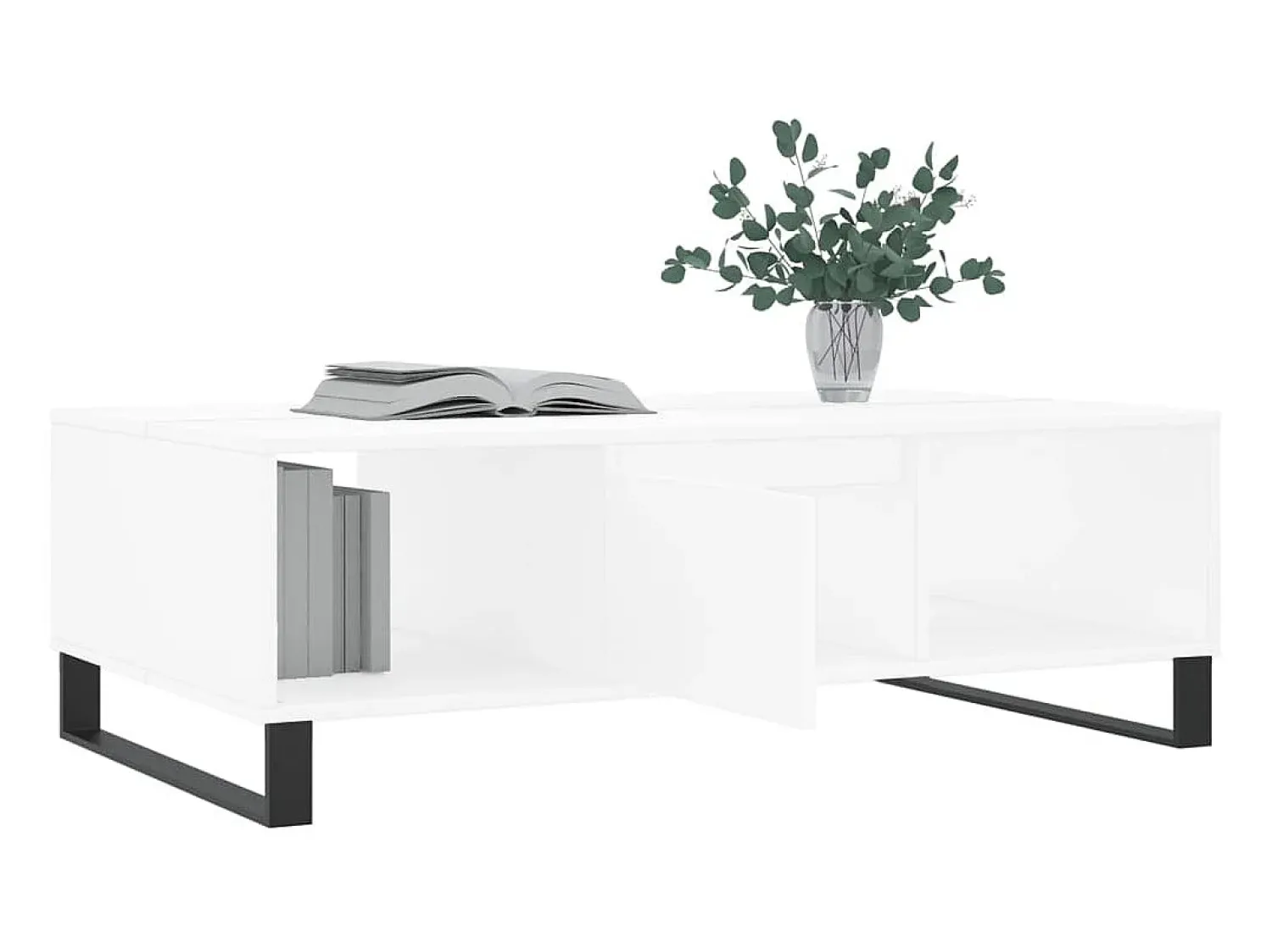 Mesa De Centro* Mesa de centro 104x60x35 cm derivados de madeira PT383899 Branco