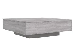 Mesa De Centro*vidaxl Mesa de centro 100x100x31 cm derivados madeira sonoma Cinzento