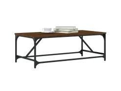 Mesa de centro 100x50x35 cm derivados madeira carvalho PT715343^ Mesa De Centro