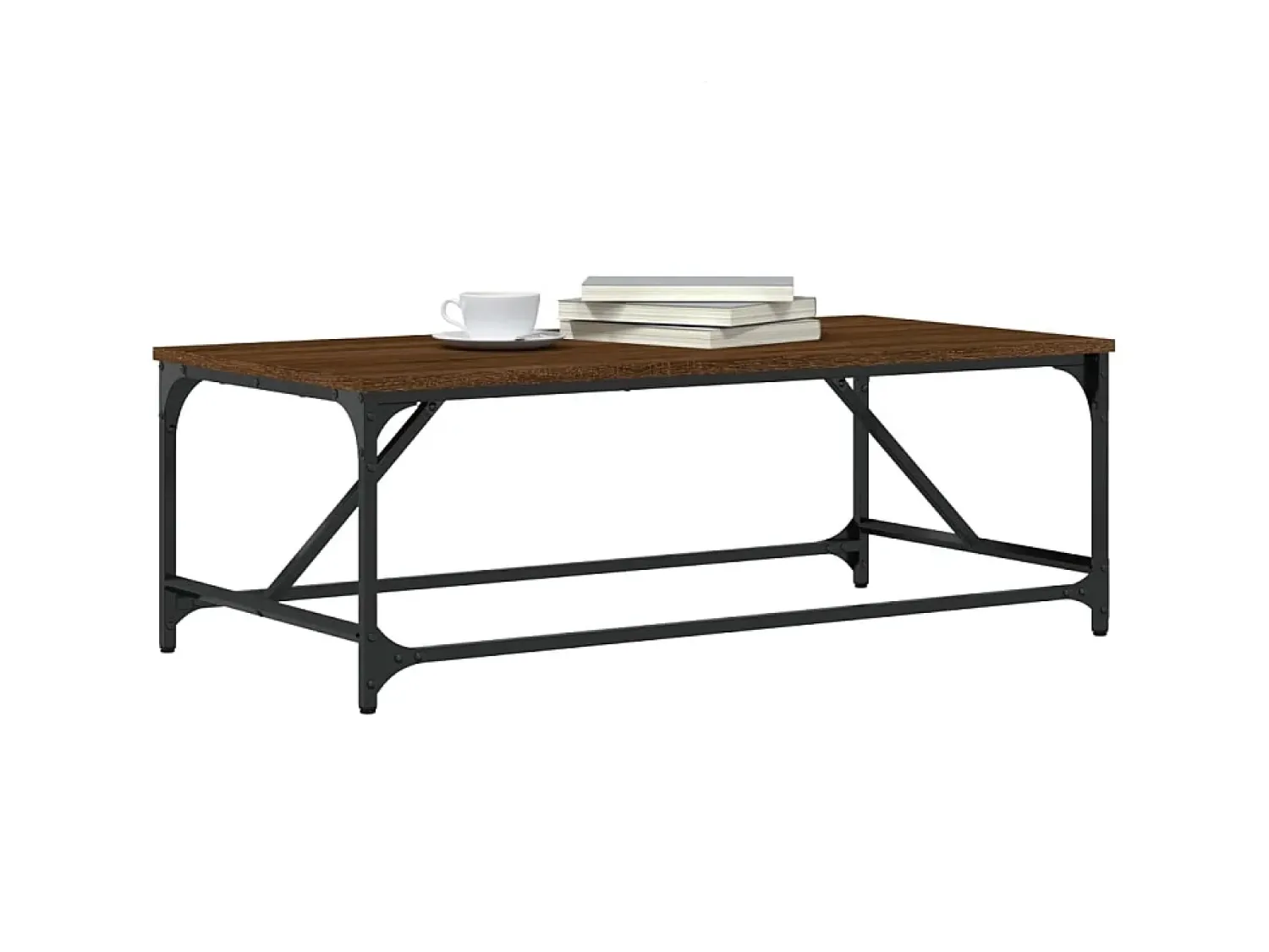 Mesa de centro 100x50x35 cm derivados madeira carvalho PT715343^ Mesa De Centro