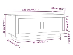 vidaxl Mesa de centro 102x50x45 cm derivados de madeira^ Mesa De Centro