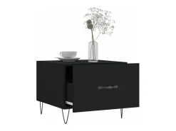 Outlet vidaxl Mesa de centro 50x50x40 cm derivados de madeira Preto