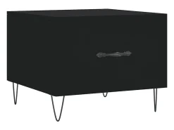 Outlet vidaxl Mesa de centro 50x50x40 cm derivados de madeira Preto